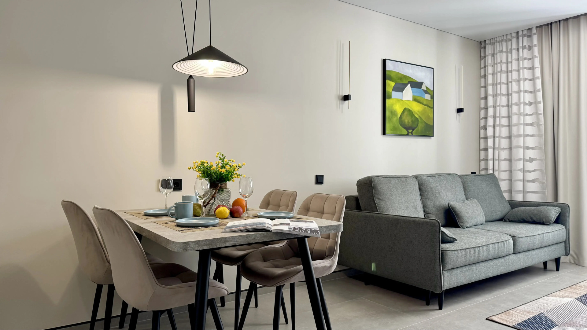 Апартаменты с балконом и видом на море  ЖК Фрукты 77 Я на Море