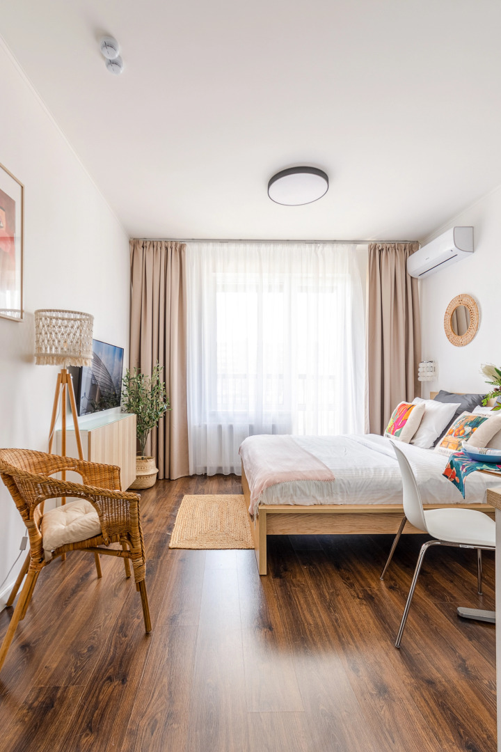 Апартаменты F-Apart с видом на башню Лахта Центр