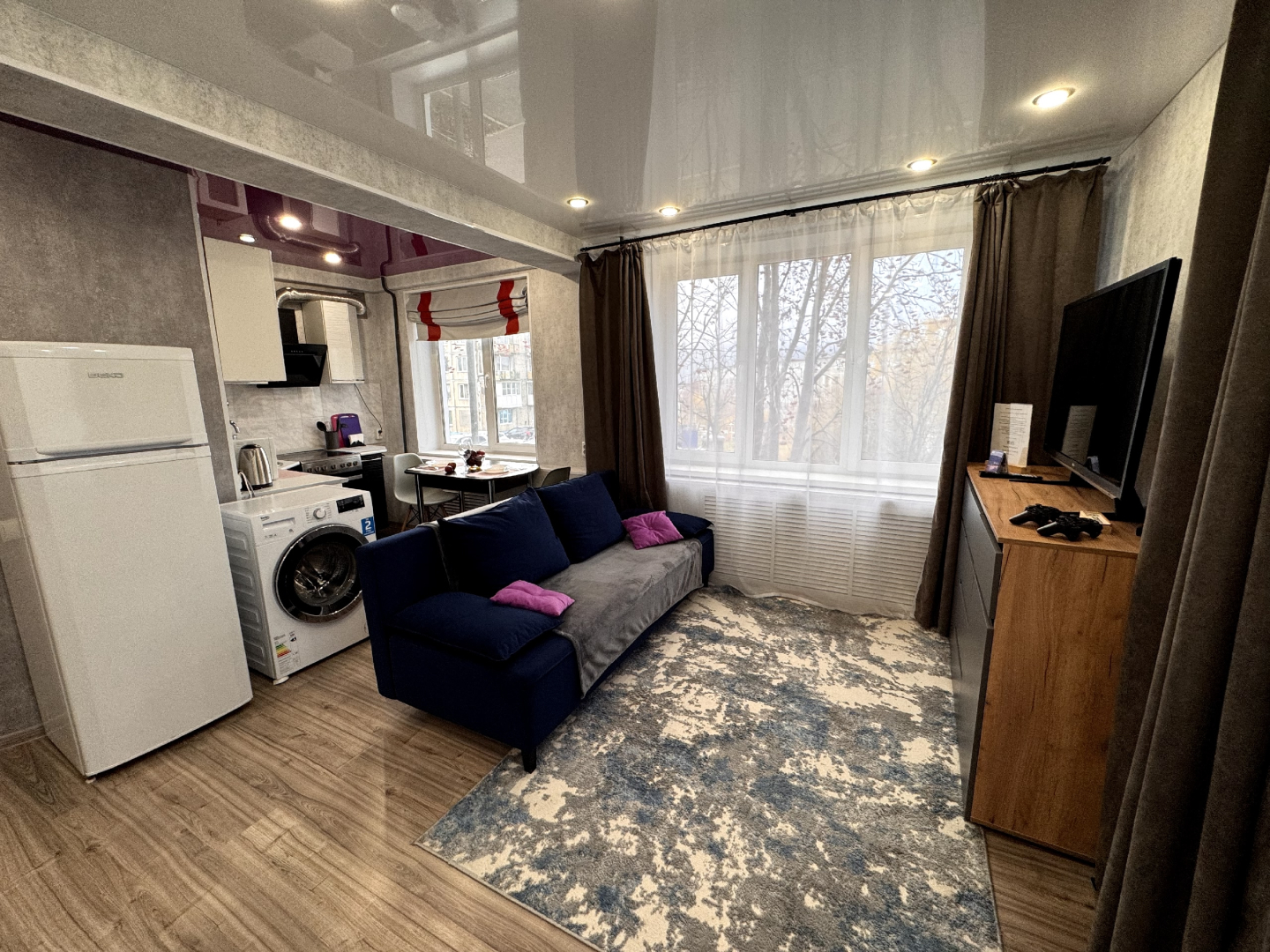 Квартира Аврора северное сияние за окном