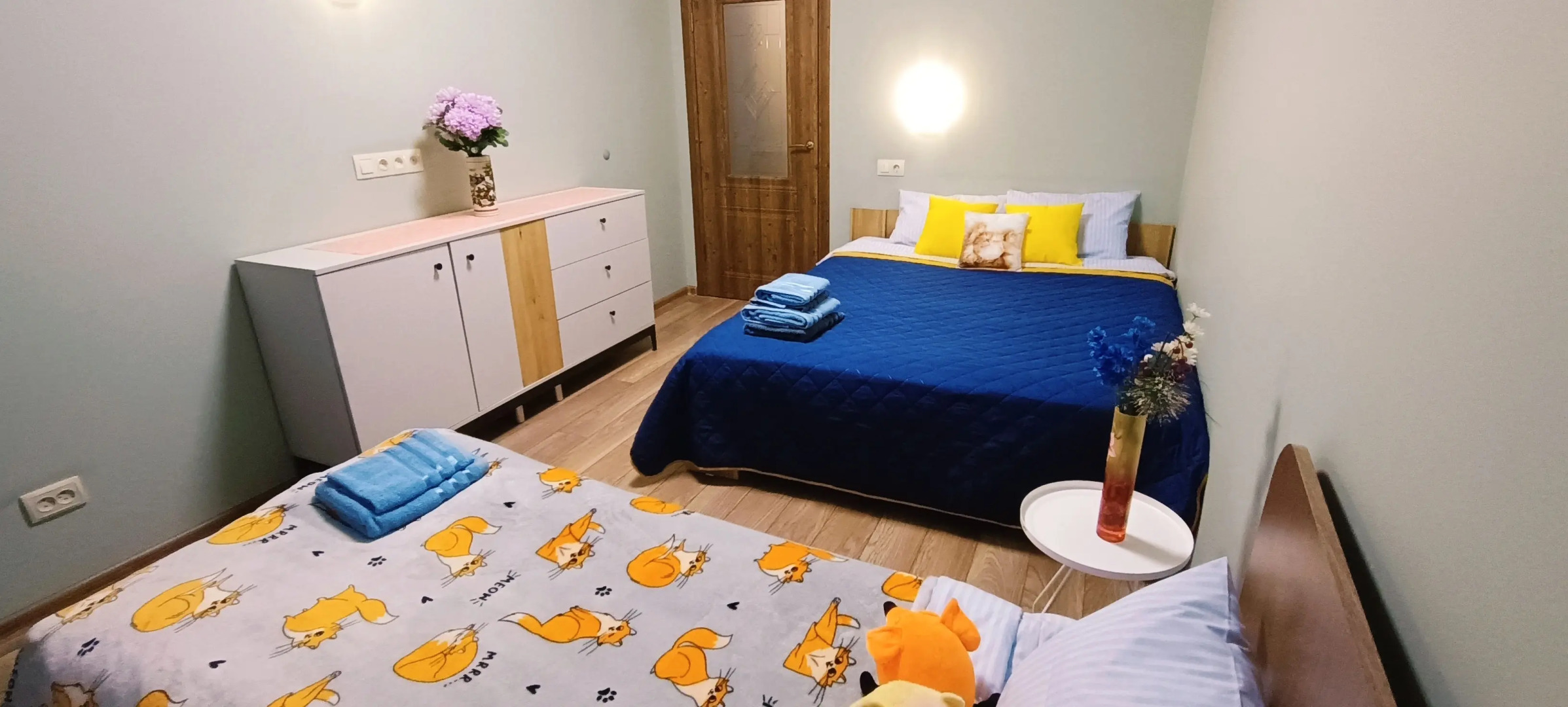 Апартаменты Новый дом, рядом с морем, 2 отдельные комнаты