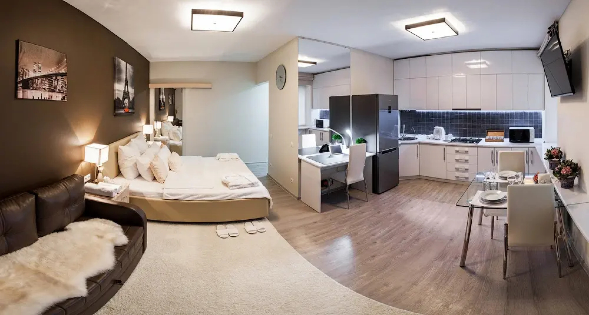 Апартаменты Тихая студия 36кв.м,рядом станция подземного трамвая и большой ТЦ