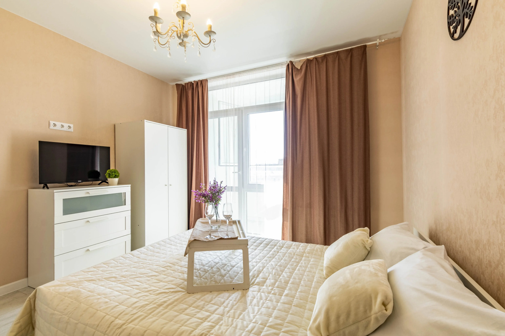 Квартира евродвушка BeGuest в 6 мин от м. Уральская для 4 гостей