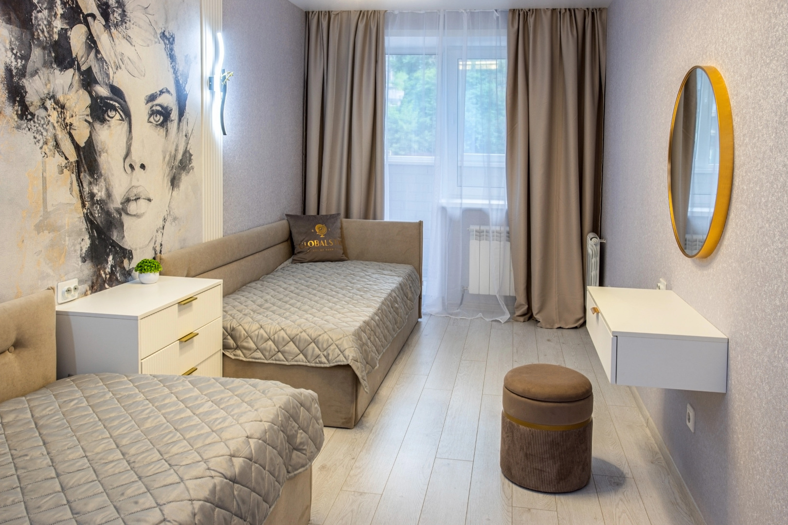 Апартаменты GLOBALSTAY 2-х Комнатная квартира с Сауной на Набережной Днепра