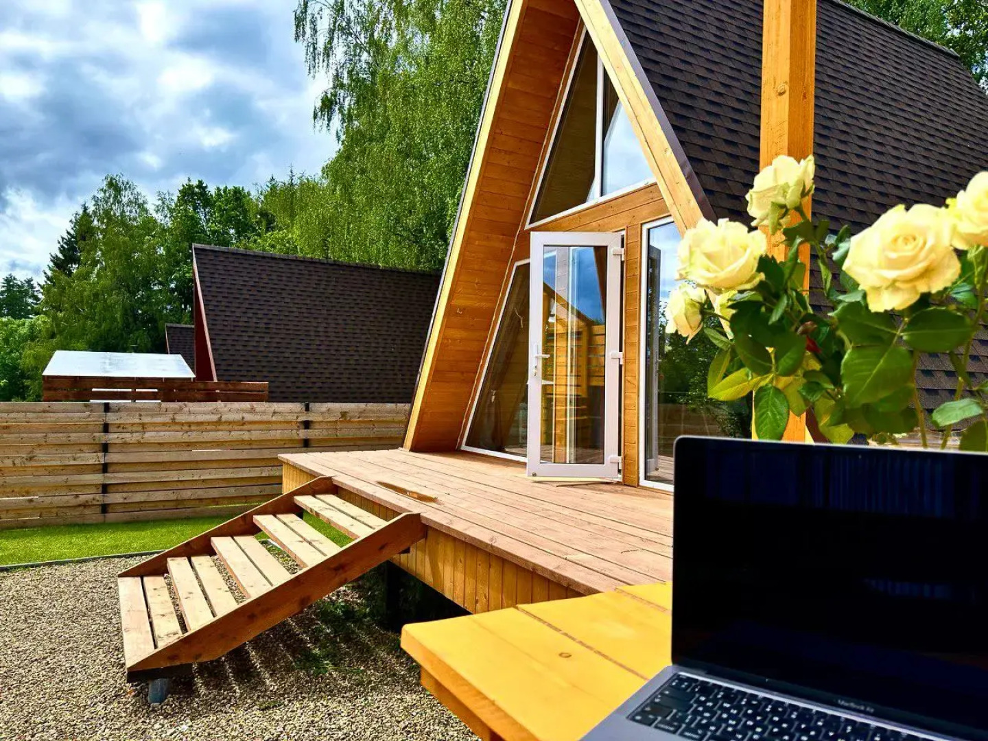 Глэмпинг Домики A-frame С Чаном или Купелью-Фурако