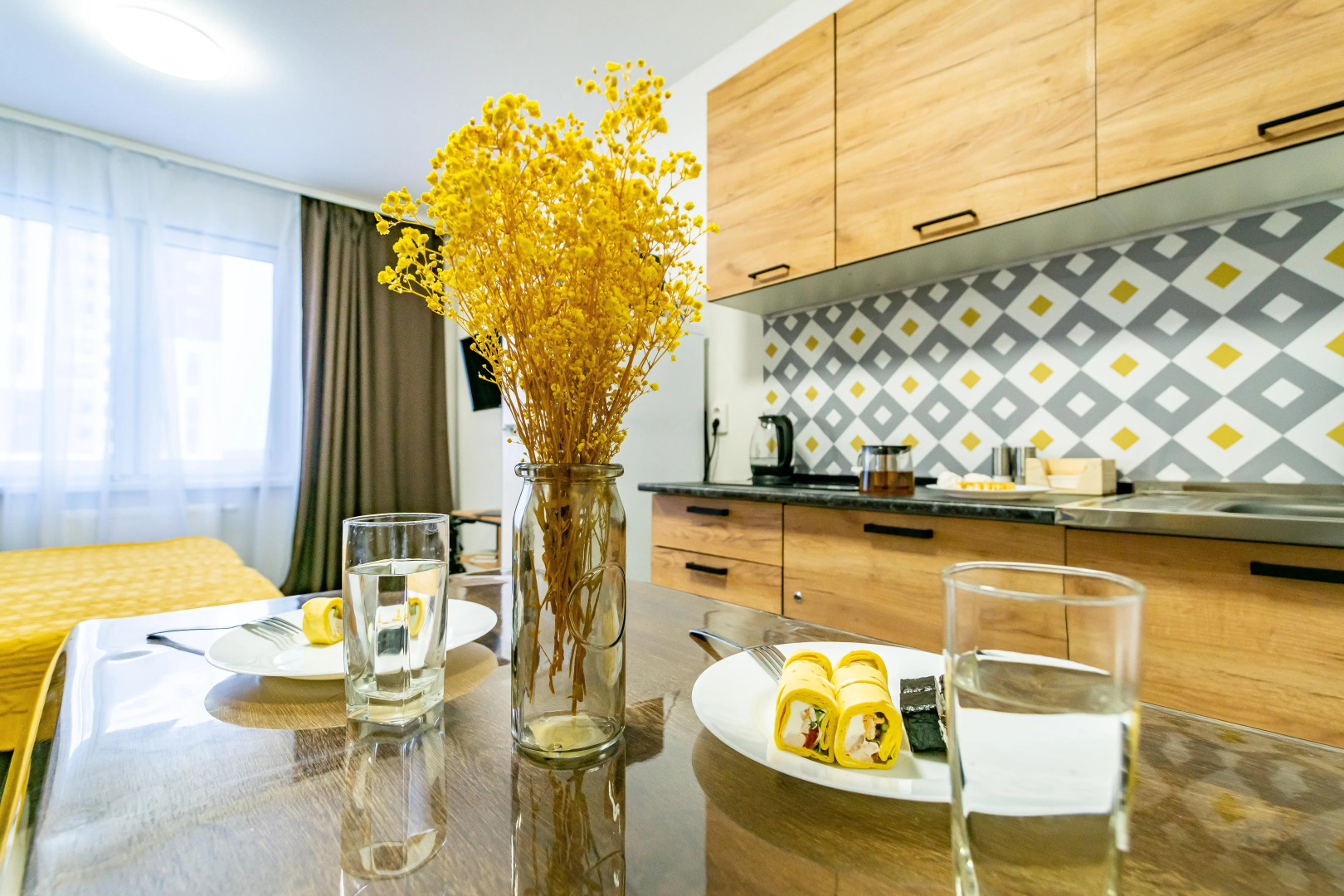 Квартира Студия с видом в современном районе