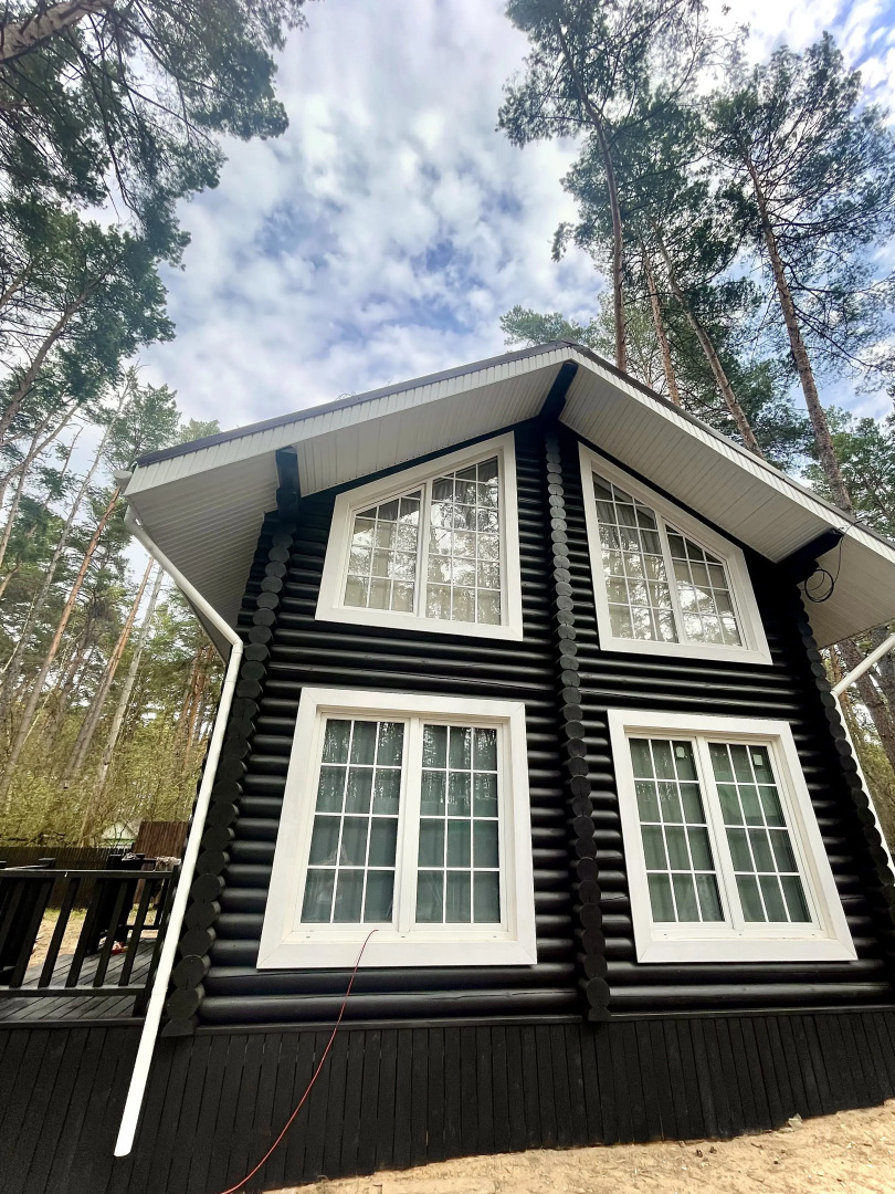 Частный Дом Бревенчатый Дом в Соснах