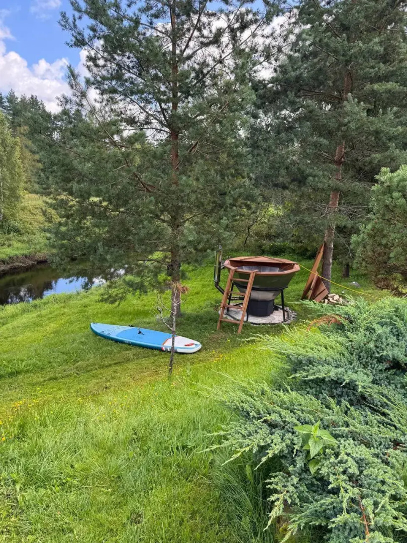 Частный дом с баней и чаном у реки