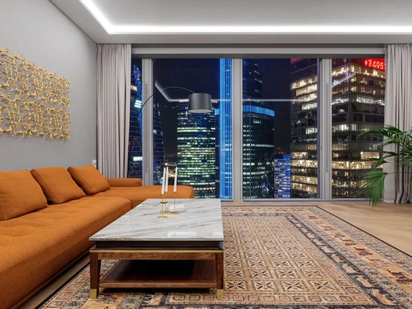 Просторный апартамент с шикарным видом на башни! 42 этаж!