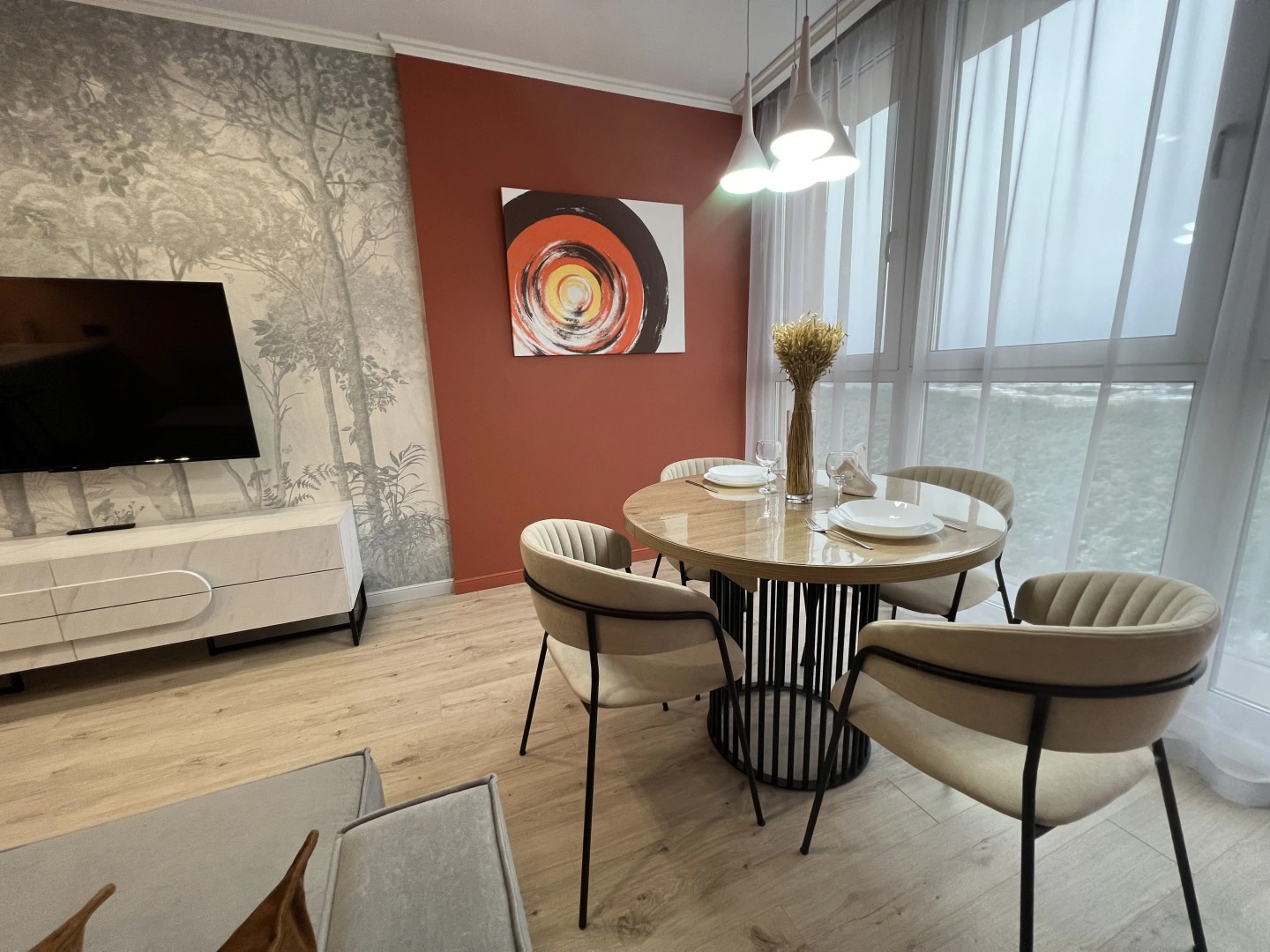 Апартаменты Румер с шикарным видом на парк с высокого этажа