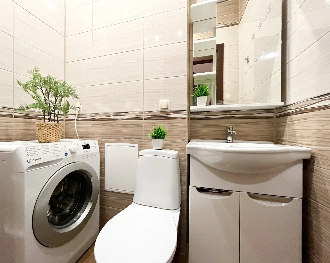 Апартаменты Двухкомнатная просторная квартира в центре города