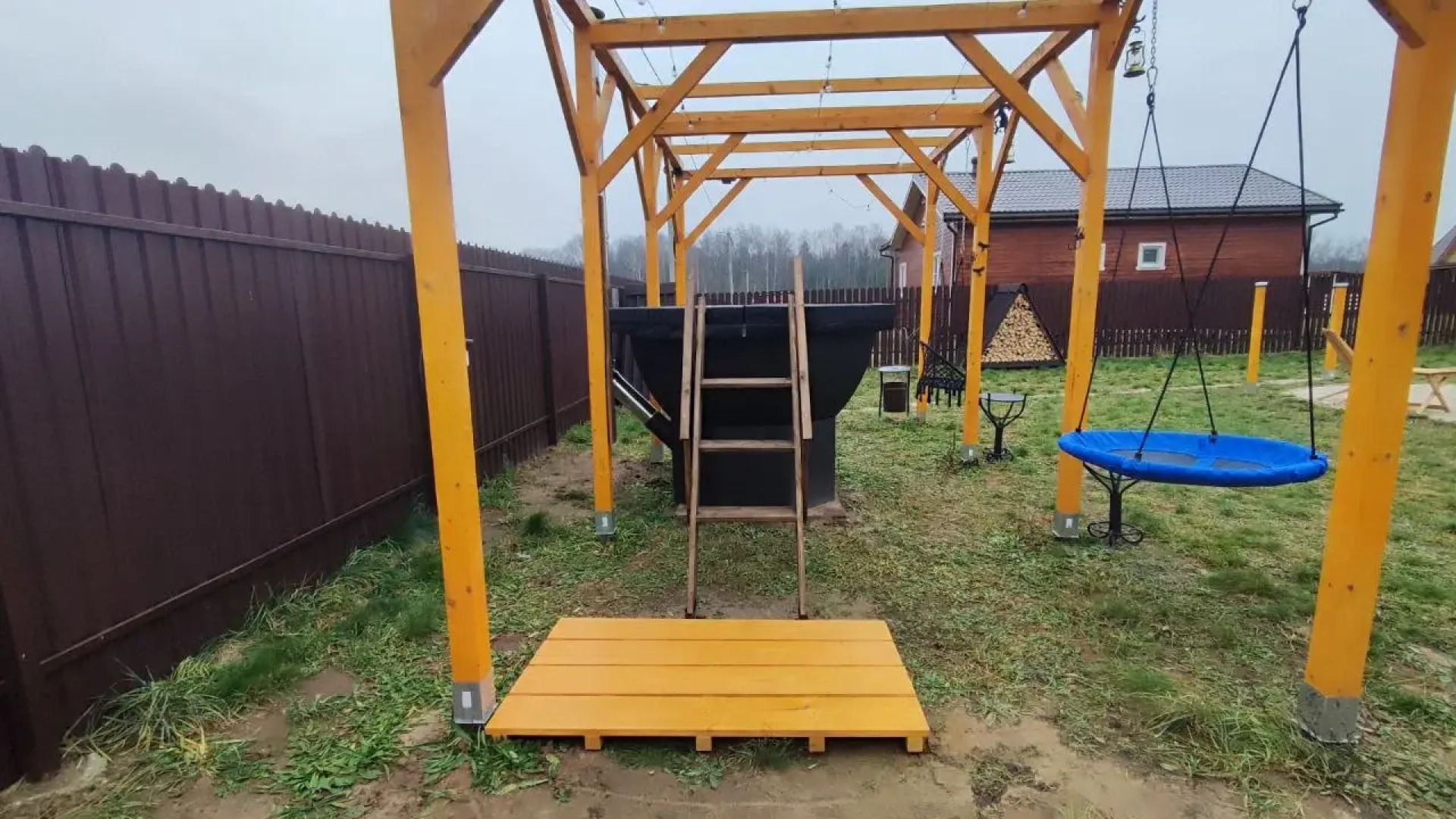 Частный Дом А-фрейм с банным чаном