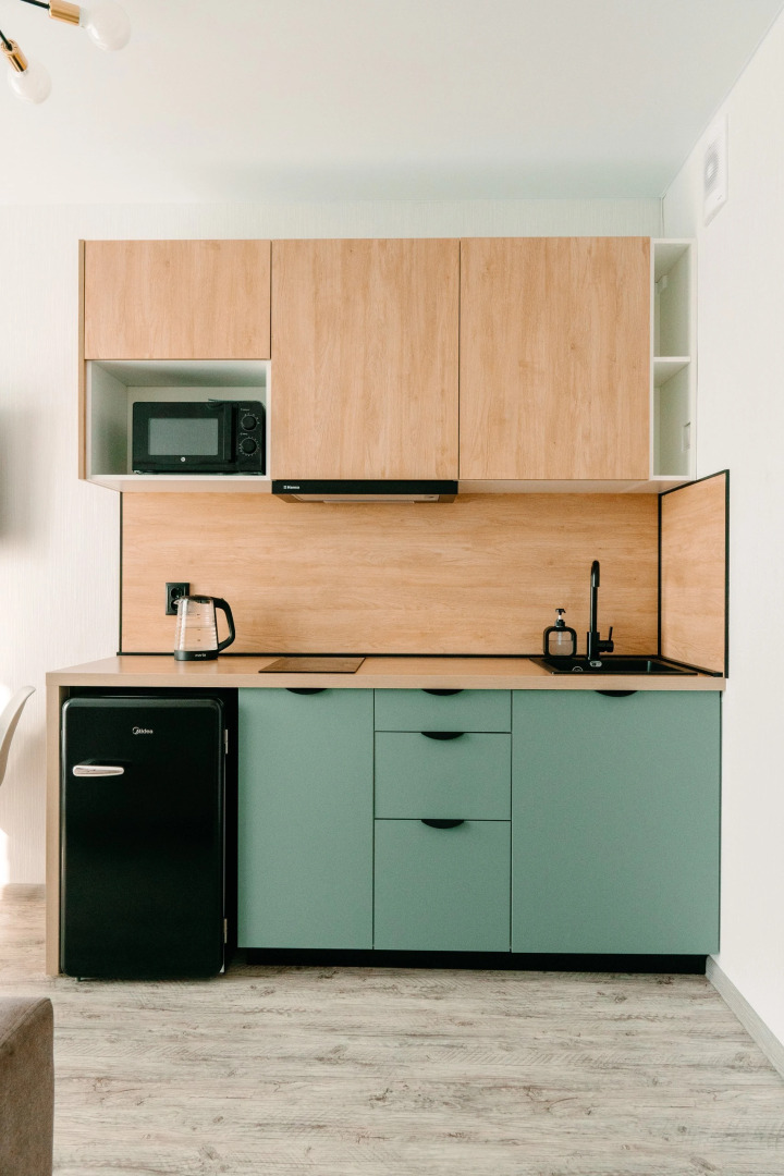 Квартира с Современным Дизайном Студия + Спальня