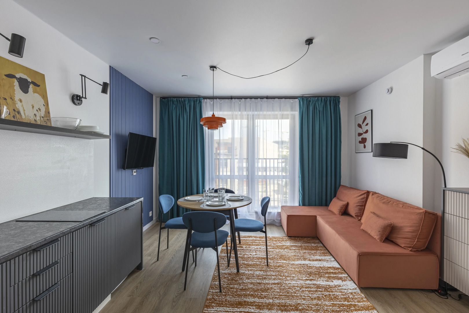 Квартира Однокомнатная с дизайнерским ремонтом Axis.Moscow