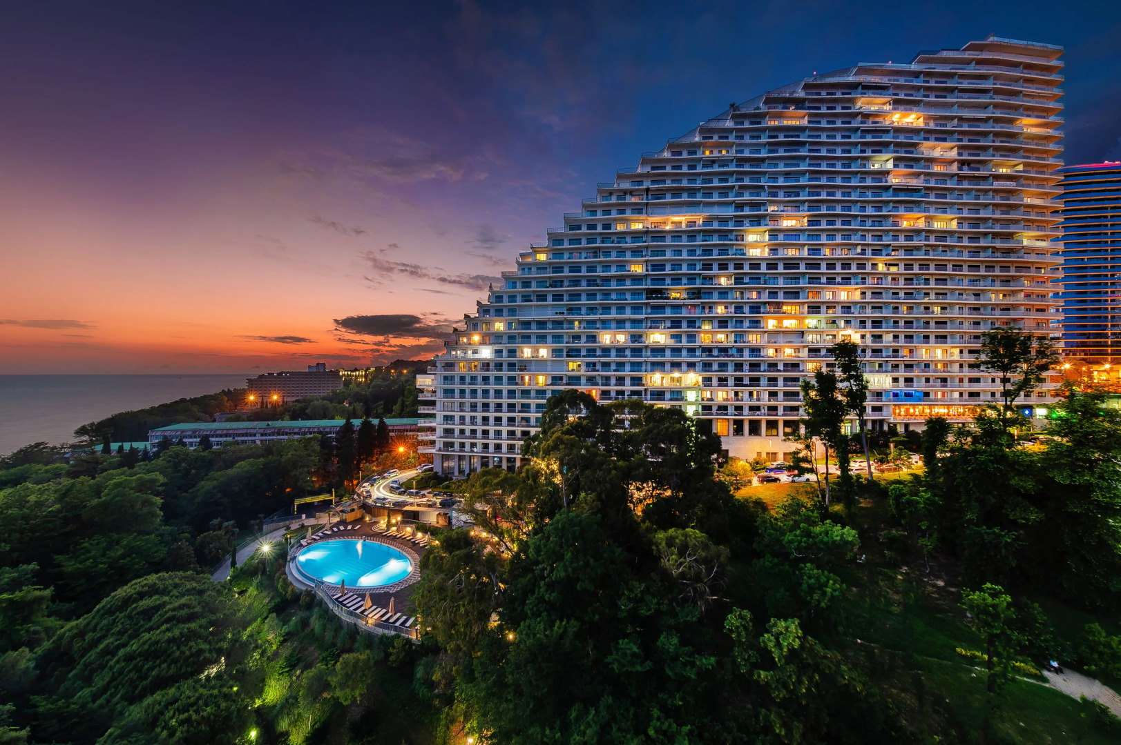 Апартаменты Студия с видом на море в апарт-отеле Актер Гэлакси