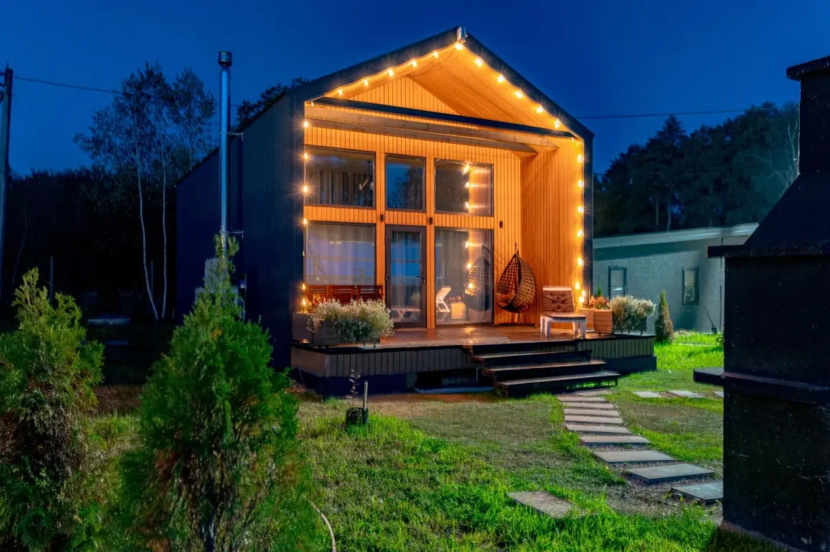 Частный Дом Барнхаус №3 с дровяной баней и горячим чаном на 7 человек