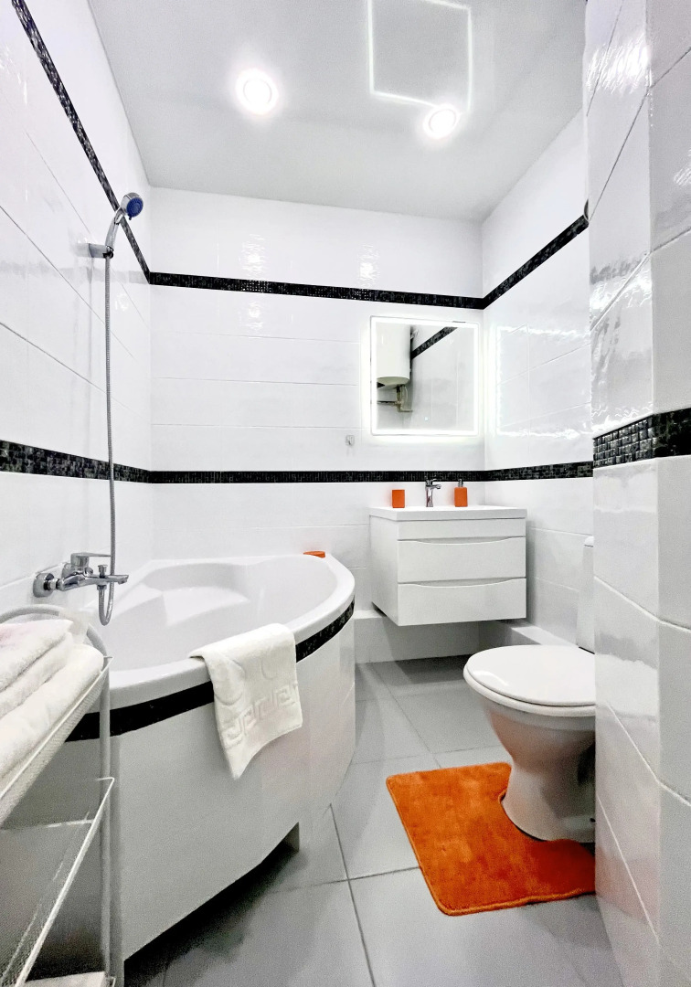 Квартира Светлая евродвушка комфорт-класса в центре Краснодара, ЖК Аврора, панорамный вид с 16 этажа