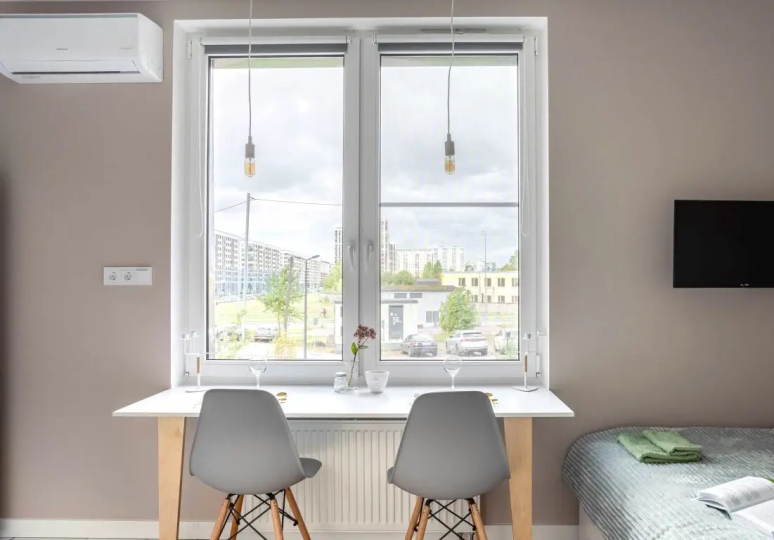 Апартаменты Уютная студия на 2х с видом на город