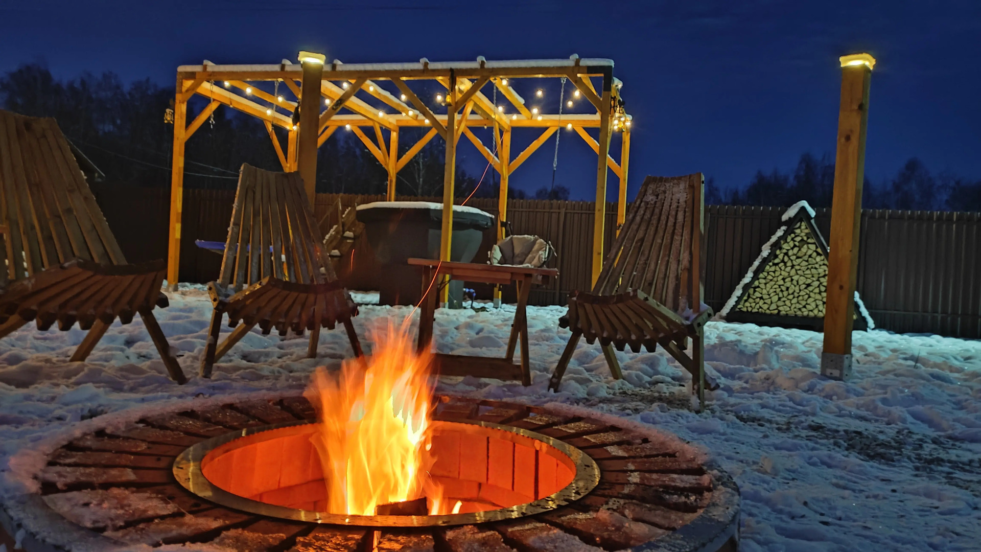 Частный Дом А-фрейм с банным чаном