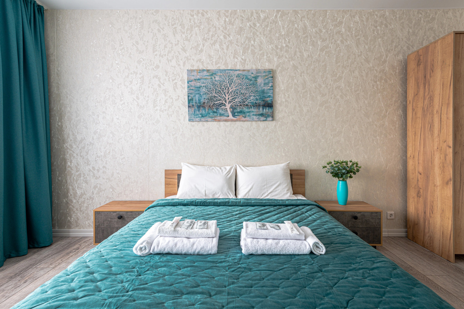 Квартира 1-к в новом мкр. на Прокопьева 11 от RentAp, 4 сп.места, 2 TV, широкая кровать