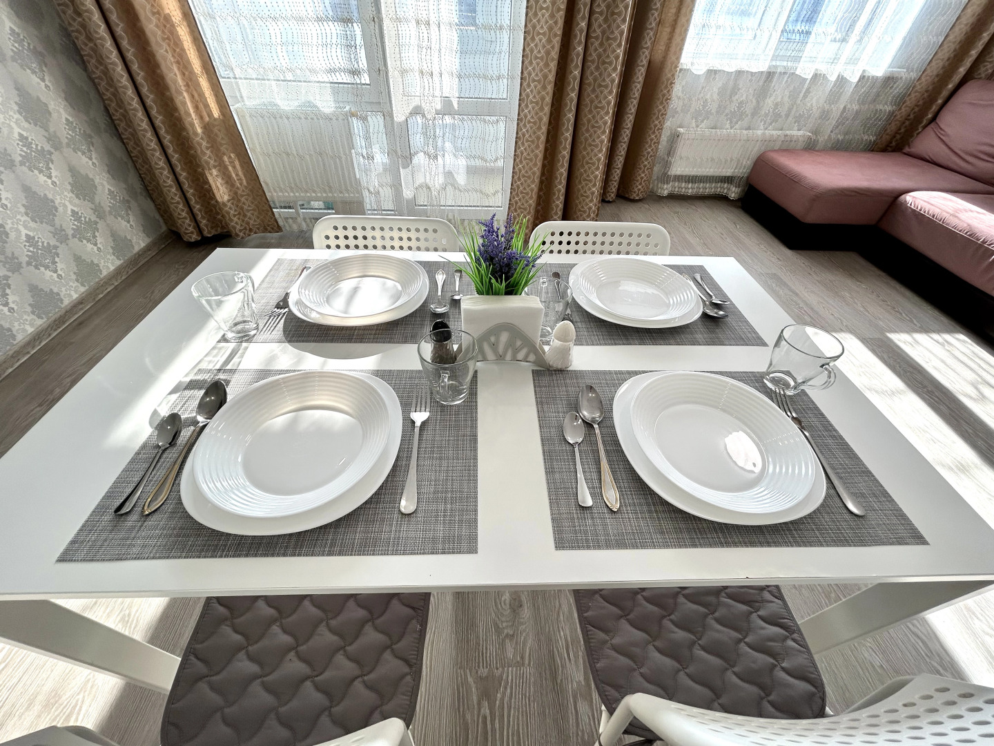 Апартаменты FSF Двухкомнатные (24 этаж) с Кофемашиной и Массажером