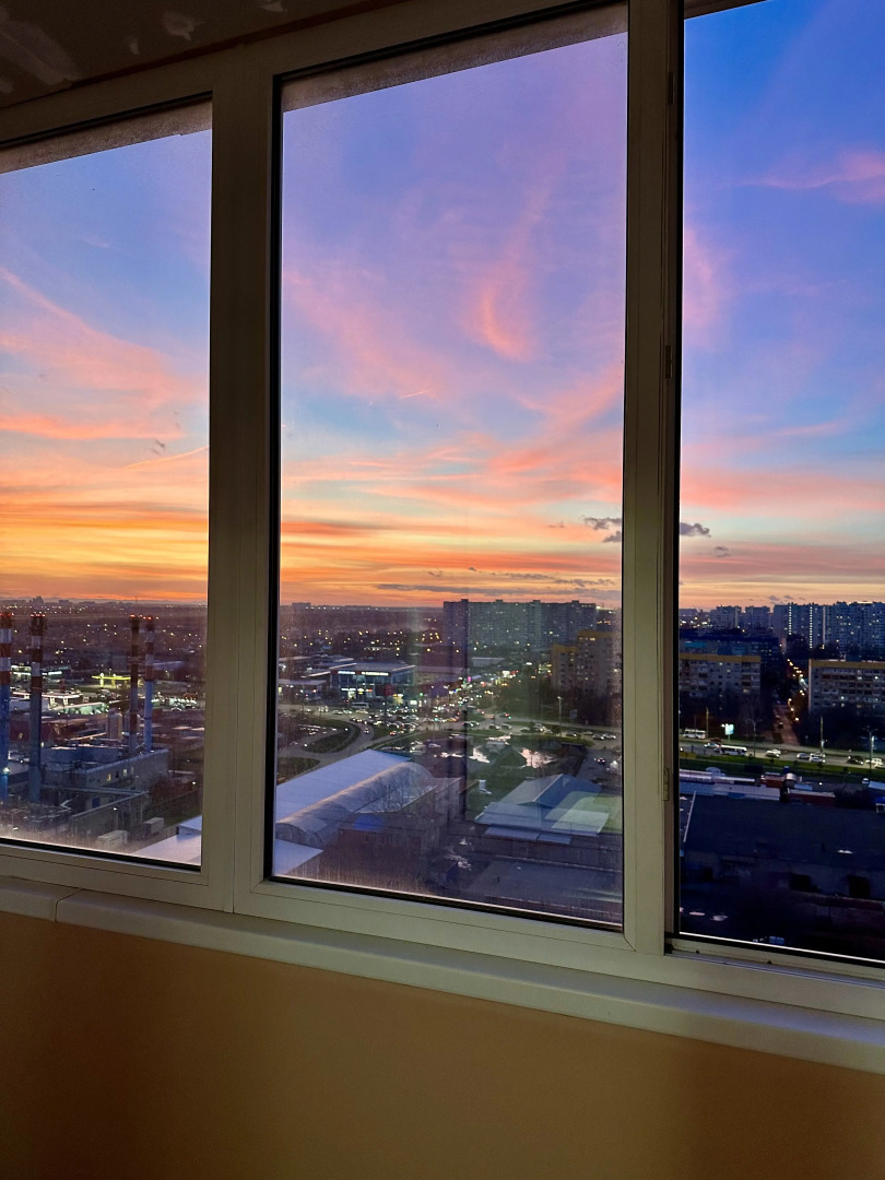 Квартира-студия с красивым видом на город