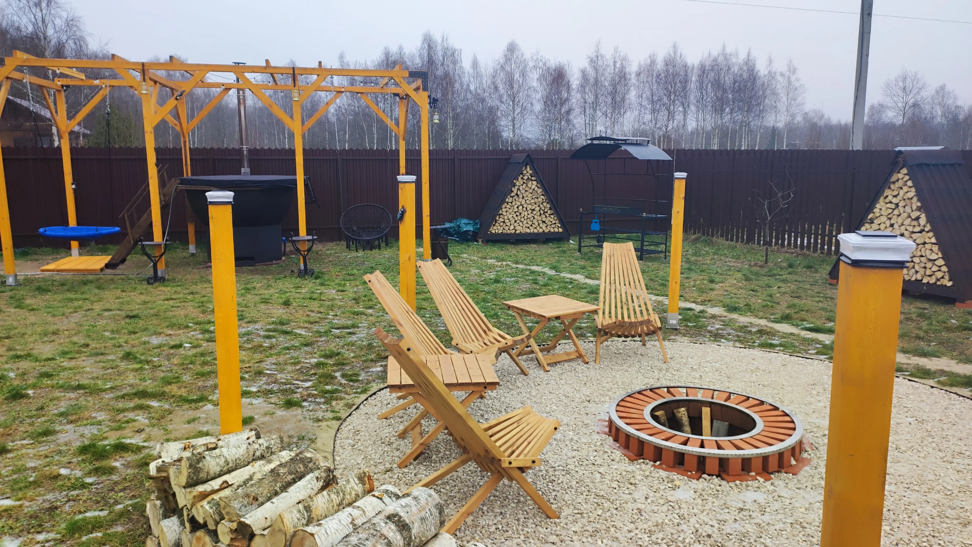 Частный Дом А-фрейм с банным чаном