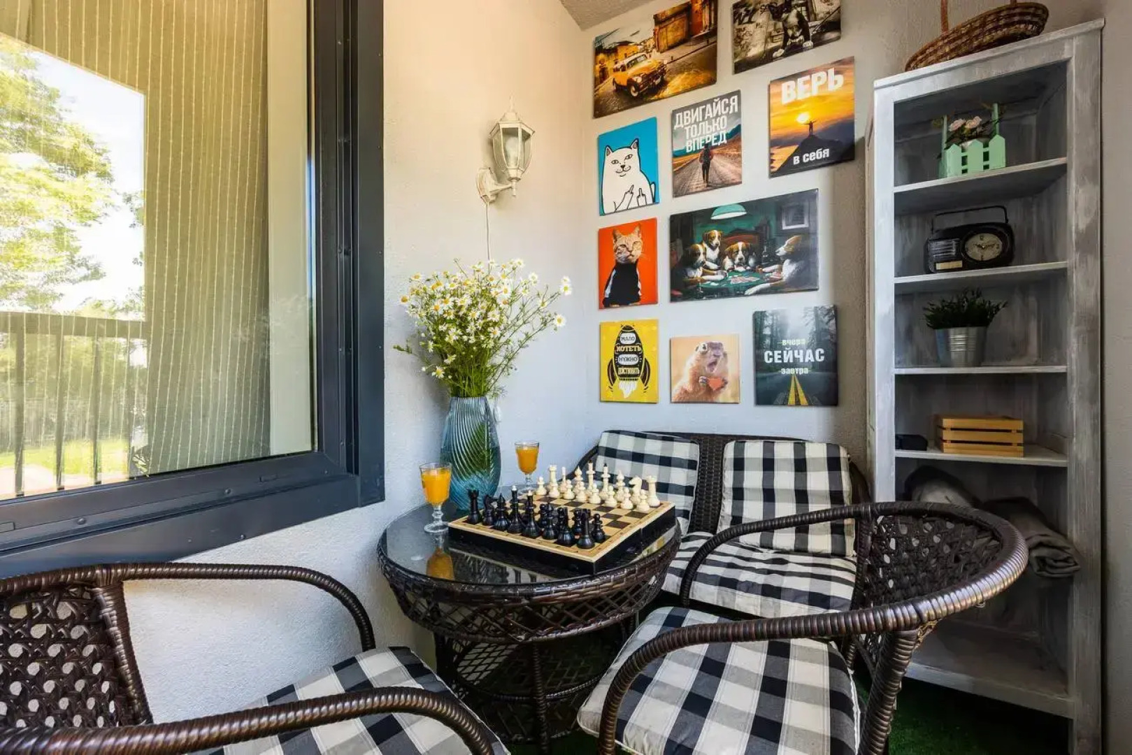 Апартаменты Prudius Apart с балконом у залива