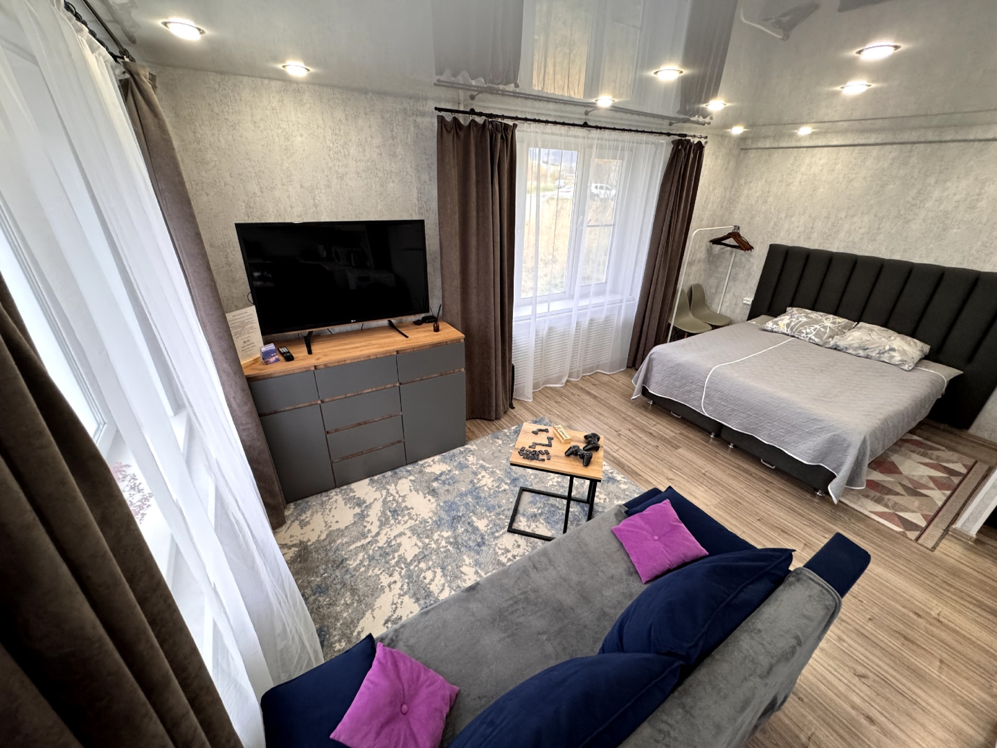 Квартира Аврора северное сияние за окном