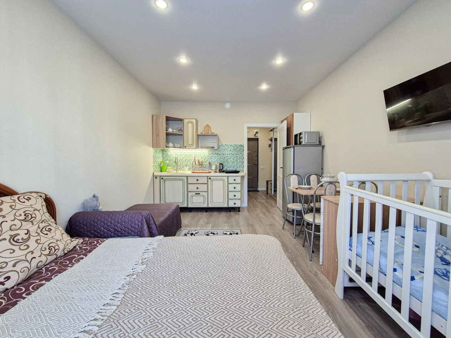 Апартаменты Студия для отдыха с маленьким ребенком