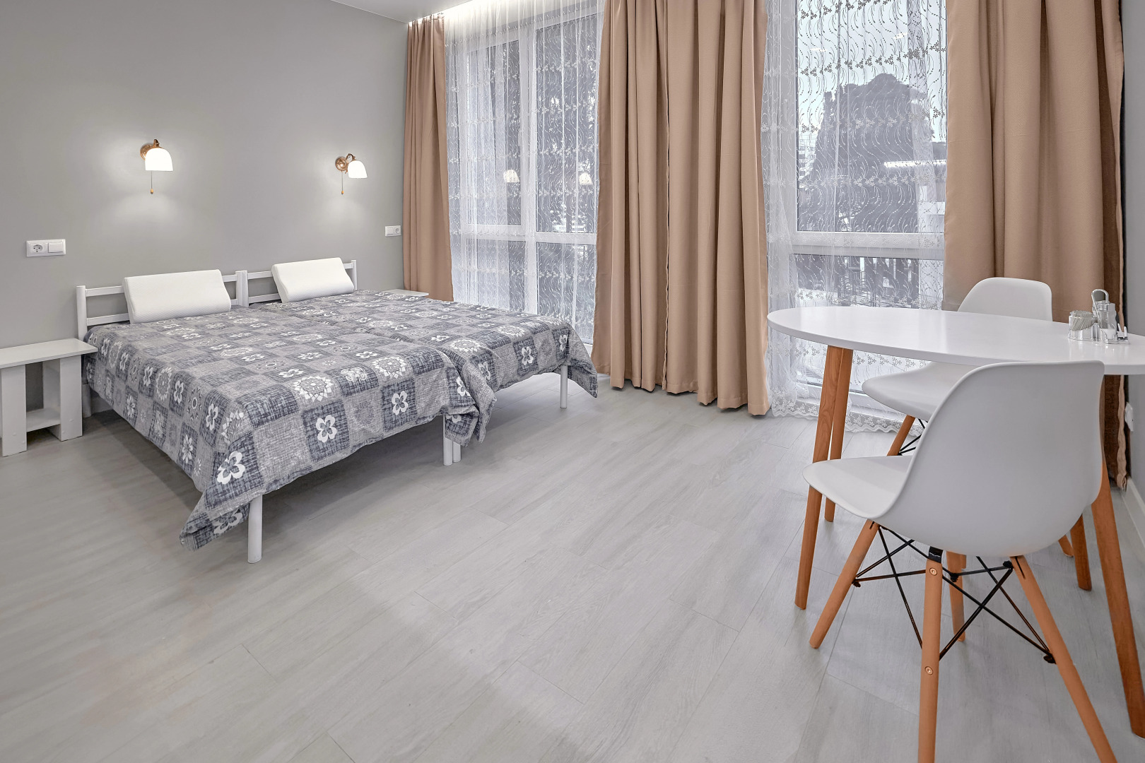 Апартаменты 25м²: бассейн, ортопедические подушки, парковка, зона тишины