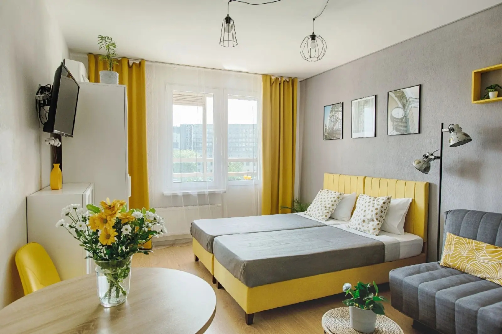 Квартира Yellow Apart рядом с Метро Ладожская