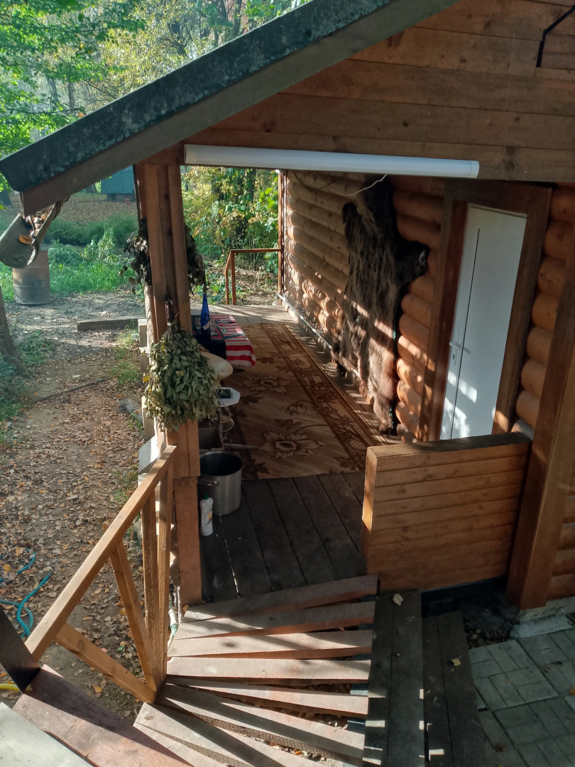 Частный дом Домик с Баней в Саду