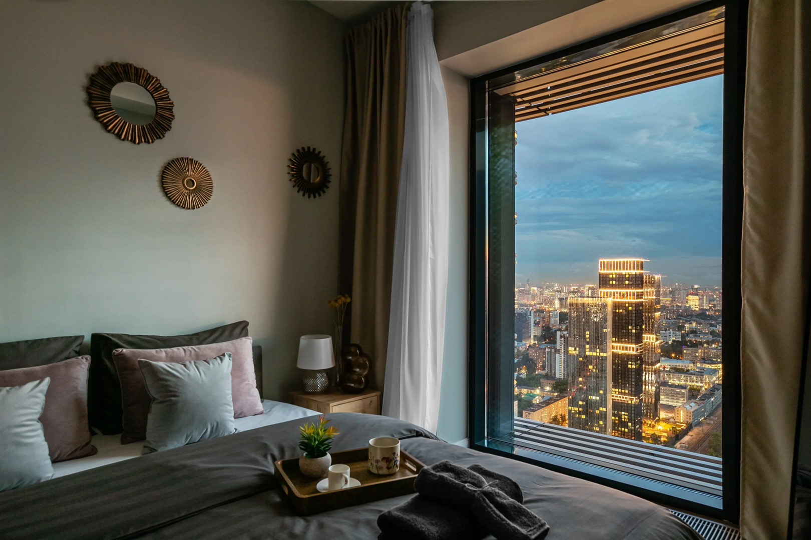 Квартира Бизнес Класс на 52 Этаже с Потрясающим Видом на Москву