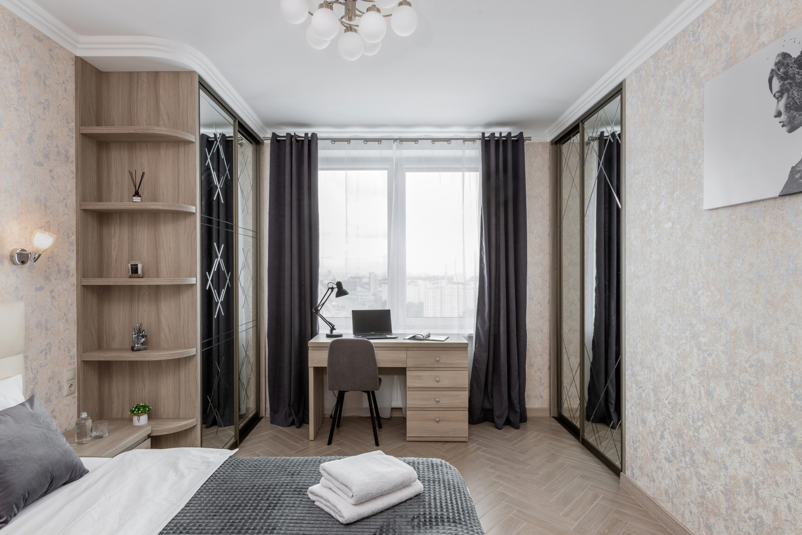 Апартаменты трёхкомнатные с видом на Национальную библиотеку