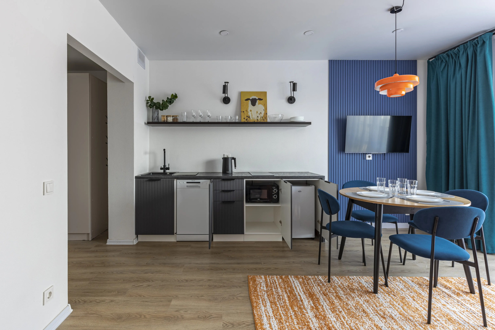 Квартира Однокомнатная с дизайнерским ремонтом Axis.Moscow