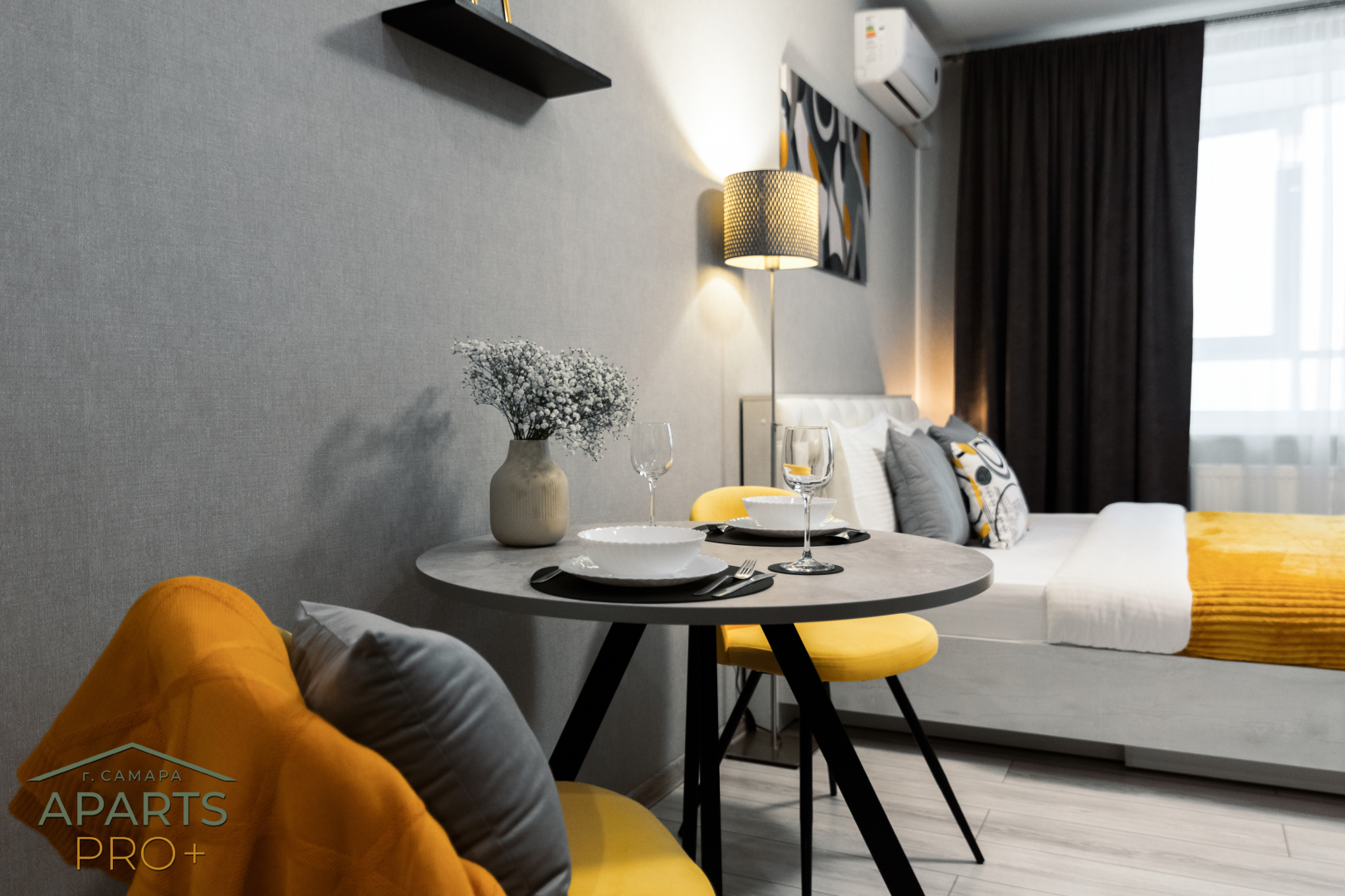 Квартира Aparts Pro Видовая студия с панорамным балконом в ЖК Арго на 22 этаже