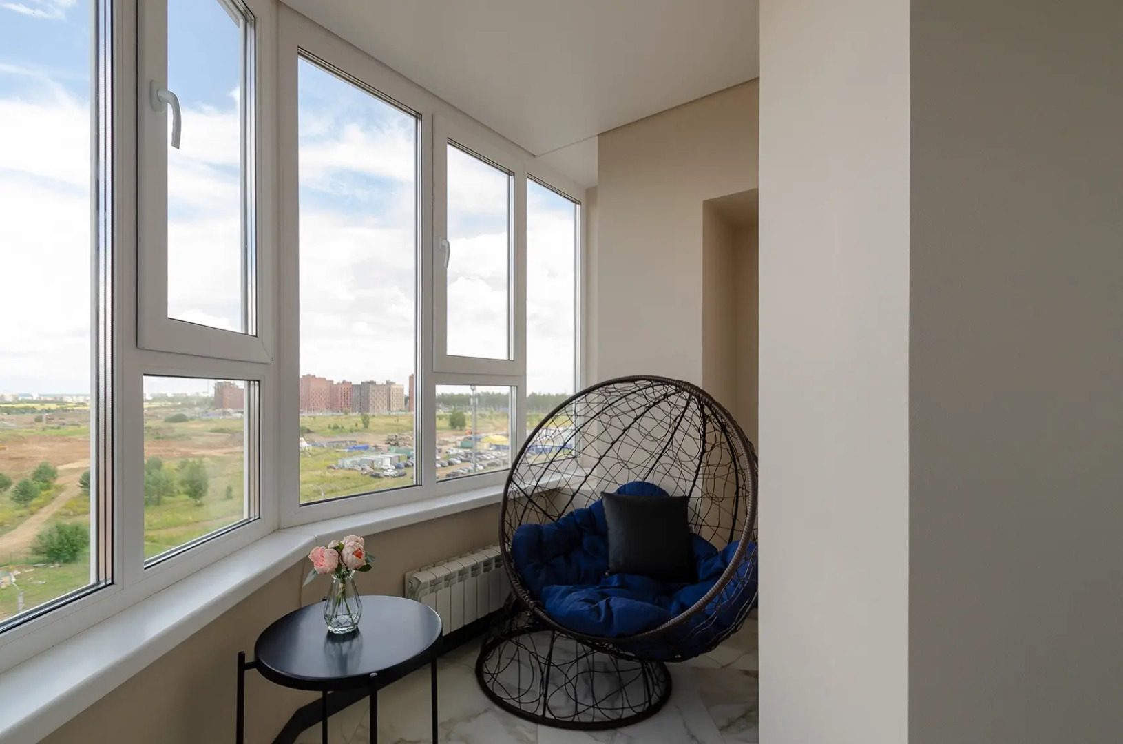 Квартира Изящная 1 комнатная с видом на Волгу