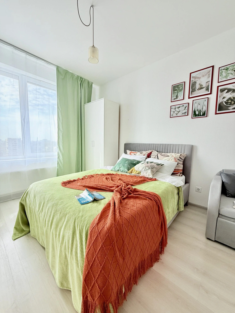 Квартира Новая студия Фисташка на Неве рядом с метро и разводным мостом