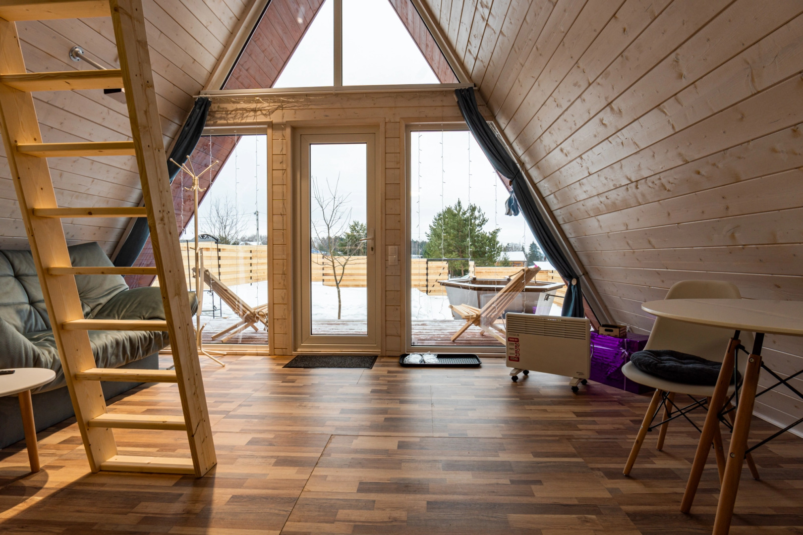 Глэмпинг Домики A-frame С Чаном или Купелью-Фурако