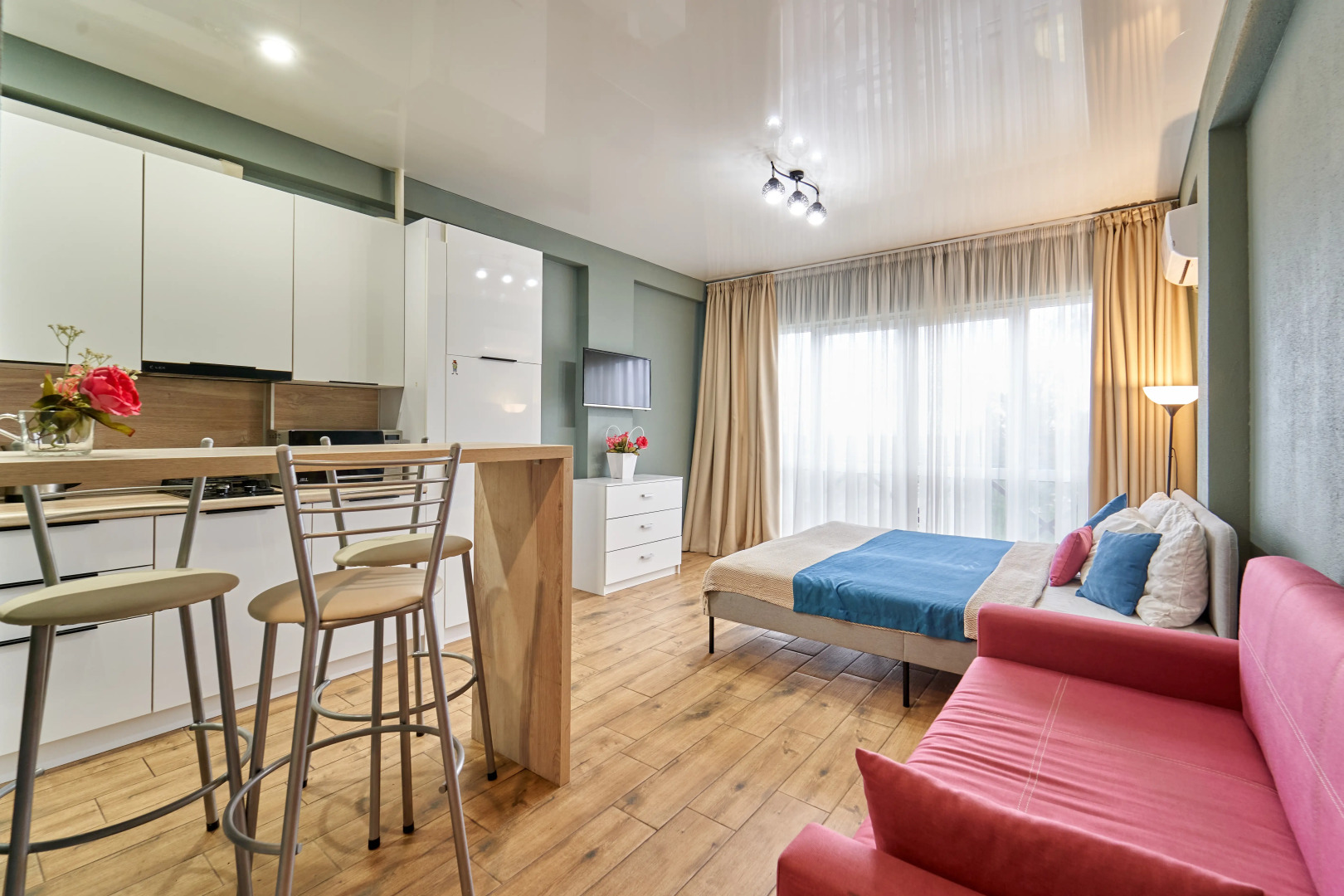 Апартаменты Уютная Студия для 3 Гостей