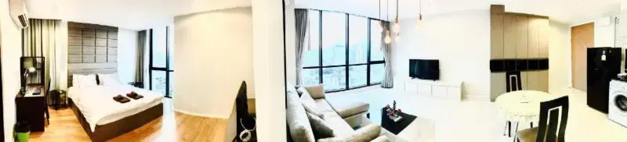 Modern apartment with many amenities