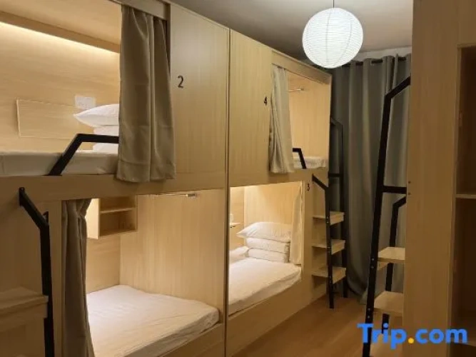 Bed in Dorm (female dorm) with balcony