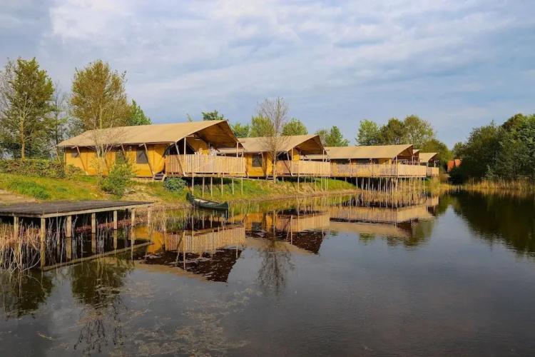 Lovely Tent with Kitchen & Bathroom Located near Pond