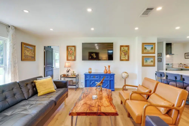 BBQ Ready + Fire Pit: Chic Johnson City Home