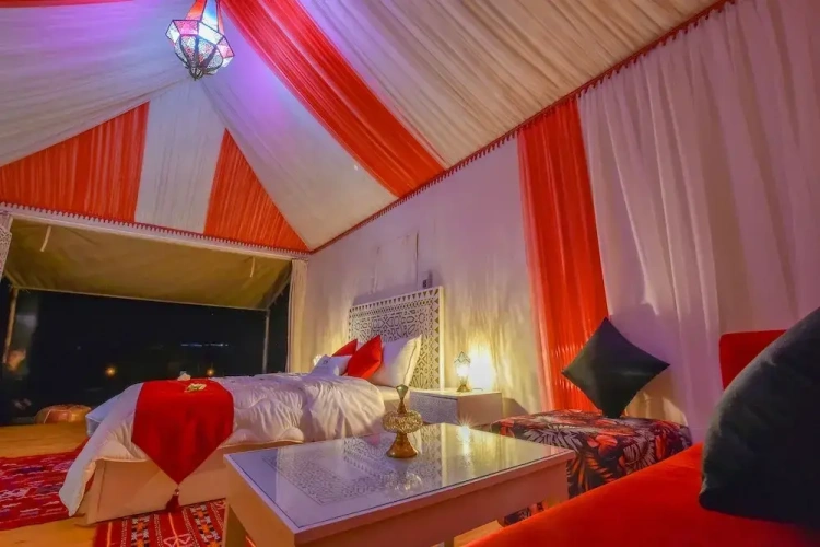 Tent with balcony