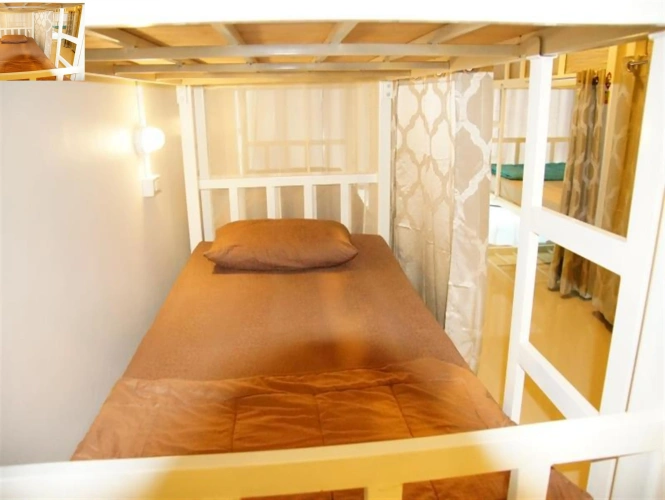 Bed in Dorm with balcony
