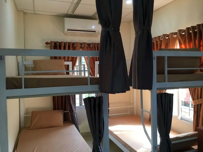 Bed in Dorm with balcony