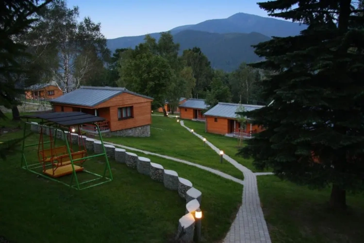Chalet with balcony and with view