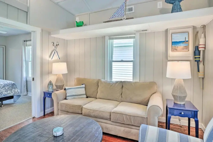 Chic Cottage w/ Private Yard: Steps to Beach!