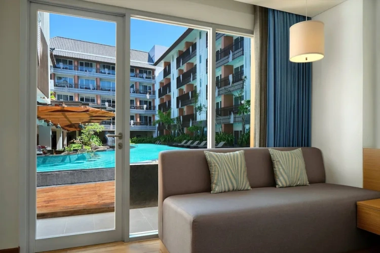 Premium Double room with balcony and with pool view